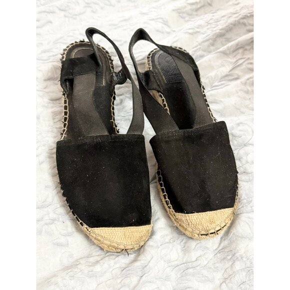 Vidarreta black suede slingback heel Espadrille Sandals 41 - Picture 3 of 7